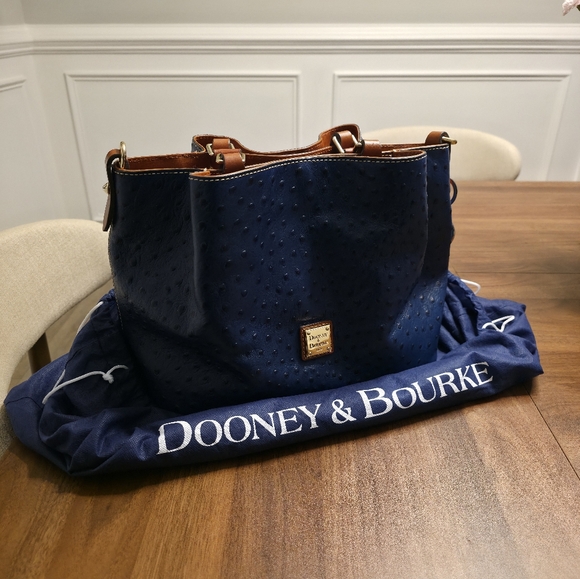 Dooney & Bourke - Ostrich Brenna Leather Tote - Like New - Picture 2 of 8